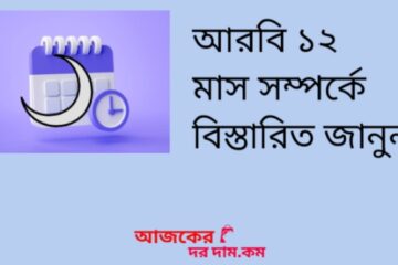 আরবি মাসের নাম|আরবি ১২ মাসের নাম, হিজরি ক্যালেন্ডার